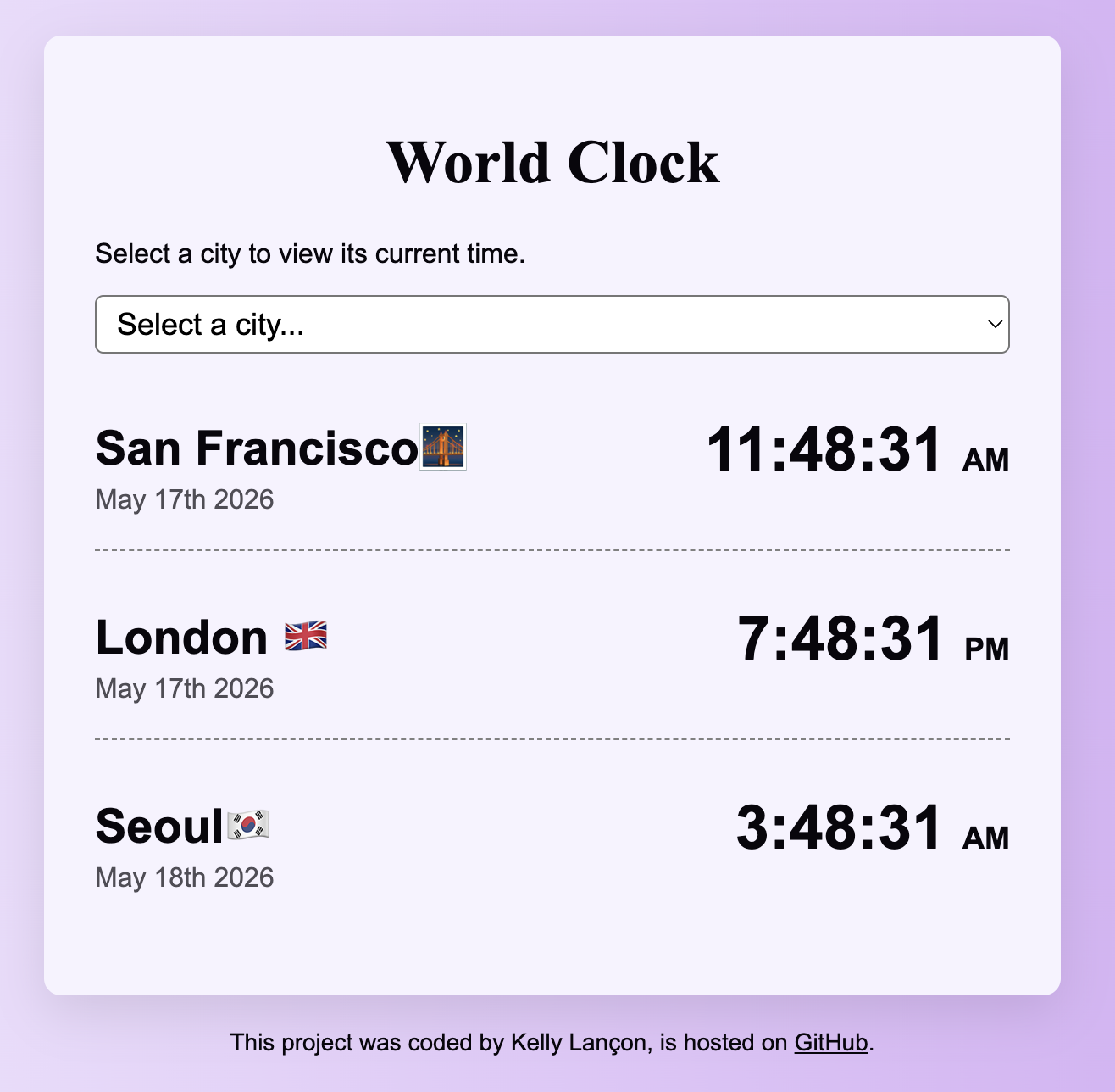 World Clock App preview